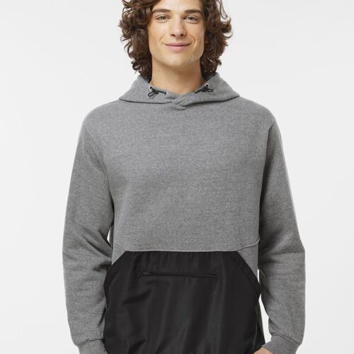 Unisex Mixed Media Hooded Sweatshirt Thumbnail