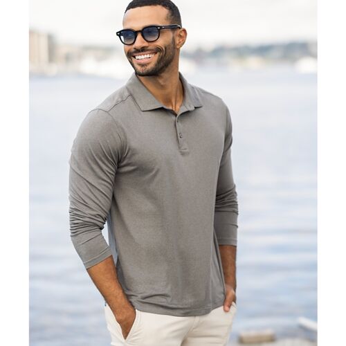 Cutter & Buck Coastline Epic Comfort Recycled Mens Long Sleeve Polo Thumbnail