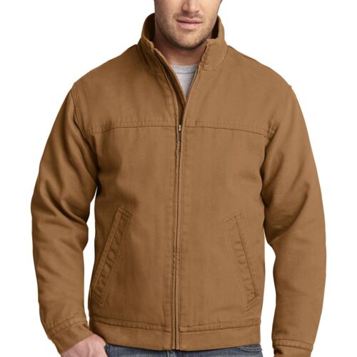 Washed Duck Cloth Flannel Lined Work Jacket (name) Thumbnail