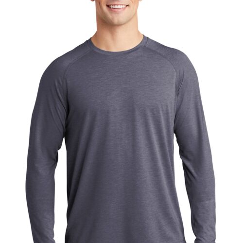 PosiCharge® Long Sleeve Tri-Blend Wicking Raglan Tee (B45) Thumbnail