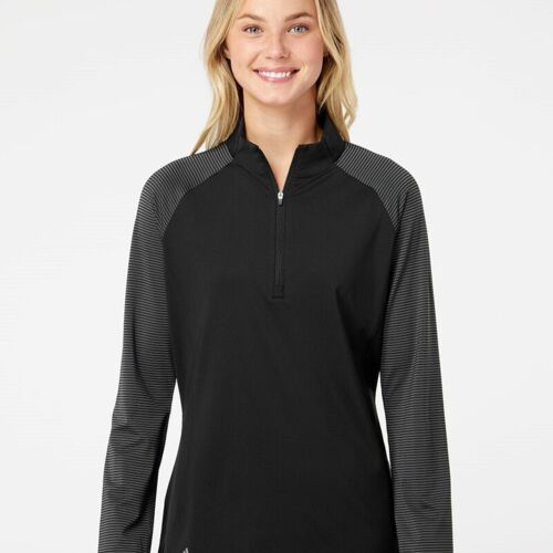 Women's Stripe Block Quarter-Zip Pullover Thumbnail