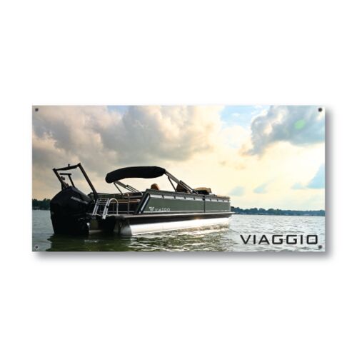 8'x4' Viaggio Sunset Lago X Hanging Banner Thumbnail