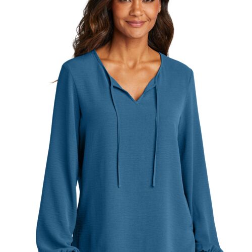 Port Authority® Women's Textured Crepe Blouse (SHOPCSM) Thumbnail