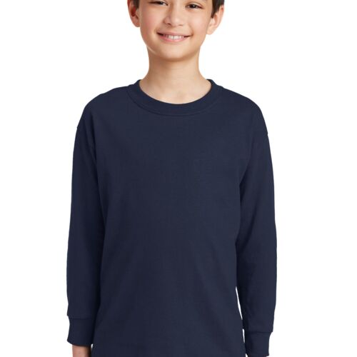 Youth Heavy Cotton 100% Cotton Long Sleeve T Shirt (NAME OPTION) Thumbnail