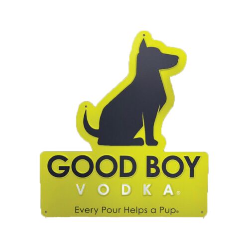 Good Boy Vodka Every Pour Tin Tacker Sign Thumbnail