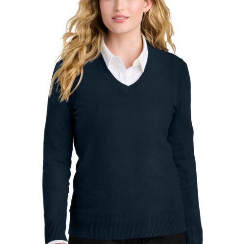 Port Authority® Women’s Easy Care V-Neck Sweater (NO SIZE UPCHARGE) Thumbnail