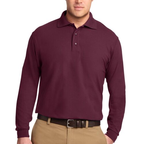 Port Authority® Silk Touch™ Long Sleeve Polo (NO SIZE UPCHARGE) Thumbnail