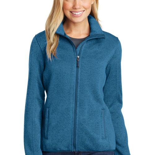 Port Authority® Women's Sweater Fleece Jacket (KA Name/Specialty Option) Thumbnail