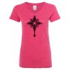 Women’s Glitter V-Neck T-Shirt Thumbnail