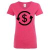 Women’s Glitter V-Neck T-Shirt Thumbnail